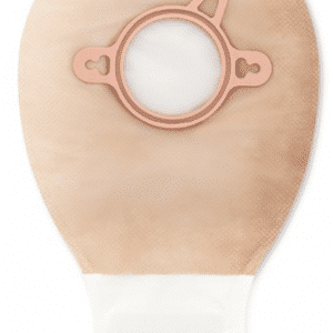 Hollister 18293 | New Image Two-Piece Drainable Mini Ostomy Pouch | Coupling Red 57mm | Transparent | Box of 20