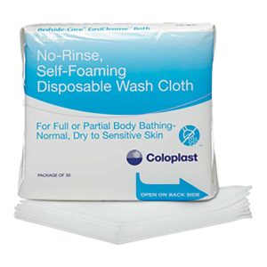 Coloplast 7056 | Bedside-Care® EasiCleanse™ Bath No-Rinse, Self-Foaming, Disposable Washcloth | Bag of 5