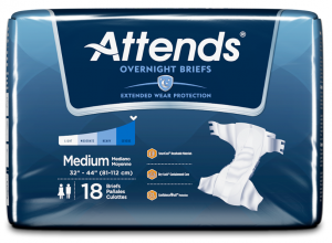 Attends Briefs w/ Overnight Protection | Medium 32" - 44" | DDEW20 | Bag of 18