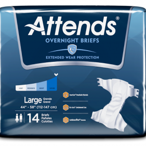 Attends Briefs w/ Overnight Protection | Large 44" - 58" | DDEW30 | Bag of 14