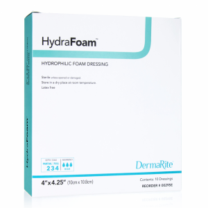 DermaRite HydraFoam Dressing | 4" x 4.25" | 00295E | 1 Item