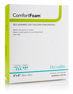 DermaRite ComfortFoam Dressing | 4" x 4" | 00315E | 1 Item