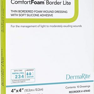 DermaRite ComfortFoam Border Lite Dressing | 3" x 3" | 47330 | 1 Item