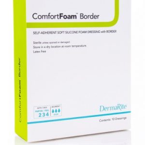 DermasRite ComfortFoam Border Dressing | 6" x 6" Sterile | 00318E | 1 Item