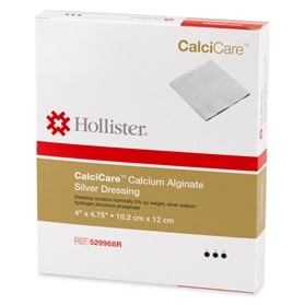 Hollister 529968R | CalciCare Calcium Alginate Dressing – Silver | 4" x 4.75" | 1 Item