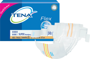 TENA Flex Super Absorbency | Small (Size 8) 24" - 34" | 67804 | Bag of 30