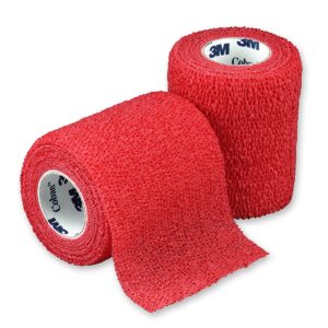 3M 1583R | Coban Self Adhesive Wrap | 3" x 5 Yards | Red | 1 Roll
