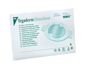 3M 90801 | Tegaderm Clear Absorbent Acrylic Dressing | 4-3/8" x 5" | 1 Item