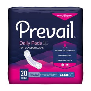 Prevail Women's Bladder Control Pads - Moderate | White 9.25" | FQ BC-012 | 1 Bag of 20