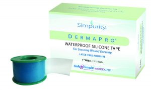 Safe-n-Simple SNS57232 | DermaPro Waterproof Silicone Tape | 2″ x 5yards | 1 Item