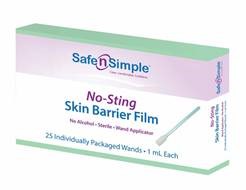 Safe-n-Simple SNS80711 | No-Sting Skin Barrier Wands | Box of 25