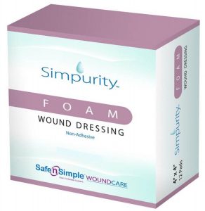 Safe-n-Simple SNS51W04 | Foam Wound Dressing 4" x 4" | 1 Item