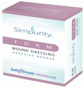 SafeNSimple 72302 | Foam Wound Dressing with Adhesive Border | Inner Good | USA
