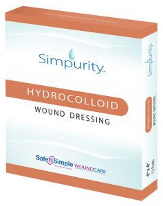 Safe-n-Simple Hydrocolloid Dressing | 4″ x 4″ | SNS55404 | Box of 12