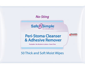 SafeNSimple 00525 | Peri-Stoma Wipes & Adhesive Remover | IG | USA