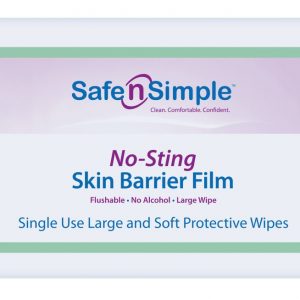 Safe-N-Simple No-Sting Skin Barrier Wipes | 5" x 7" | SNS00807 | Box of 25