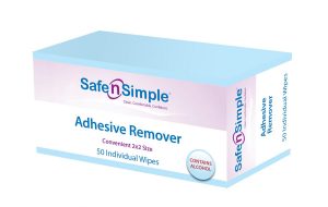 Safe-n-Simple Adhesive Remover with Alcohol | 2" x 2" | SNS00650 | Box of 50