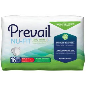 Prevail Nu-Fit Adult Briefs | Medium 32"- 44" | FQ NU-012/1 | 1 Bag of 16