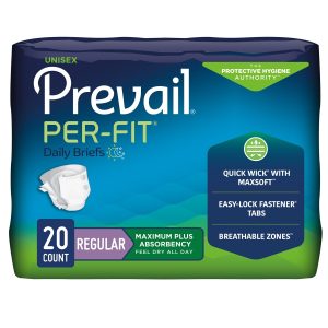 Prevail Per-Fit Adult Brief | Regular 40" - 49" | FQ PF-016/1 | Lavender | 1 Bag of 20