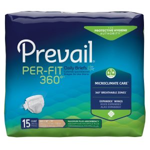 Prevail Per-Fit 360° Briefs | Size 3 X-Large 58" - 70" | Beige | FQ PFNG-014 | 1 Bag of 15
