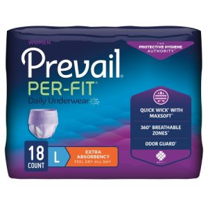 Prevail Per-Fit Protective Underwear for Women | Large 44" to 58" | FQ PFW-513 | 1 Bag of 18
