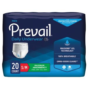 Prevail Incontinence Underwear for Men | Small/Medium 28" - 40" | FQ PUM-512/1 | 1 Bag of 20
