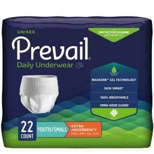 Prevail Daily Underwear | Youth/Small 20" - 34" | FQ PV-511 | 1 Bag of 22