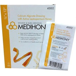 Medihoney Calcium Alginate Dressing Rope | 3/4" Width x 12" Length | DUP 31012