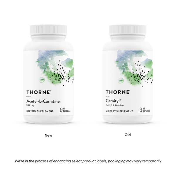Thorne Acetyl-L-Carnitine (formerly Carnityl) | Cognition & Focus Support | SA520 | 60 Capsules