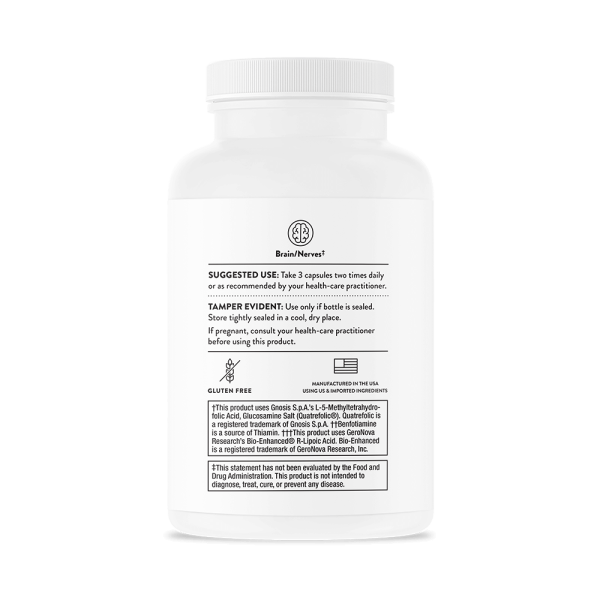 Thorne Nerve Support Complex (formerly Neurochondria) | Cognition & Focus | SF738 | 90 Capsules
