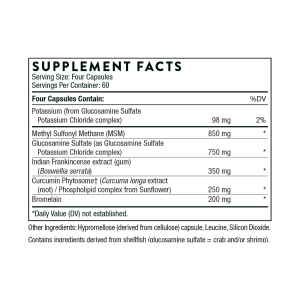 Thorne Joint Support Nutrients formerly AR-Encap) Supplement Facts