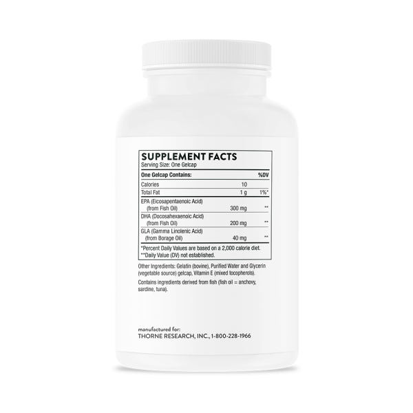Thorne Omega Plus Supplement Facts
