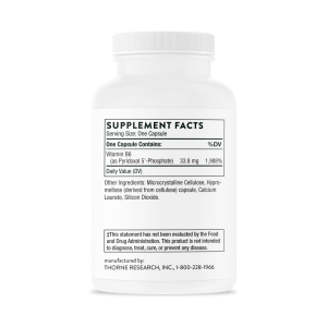 Thorne Pyridoxal 5'-Phosphate Supplement Facts
