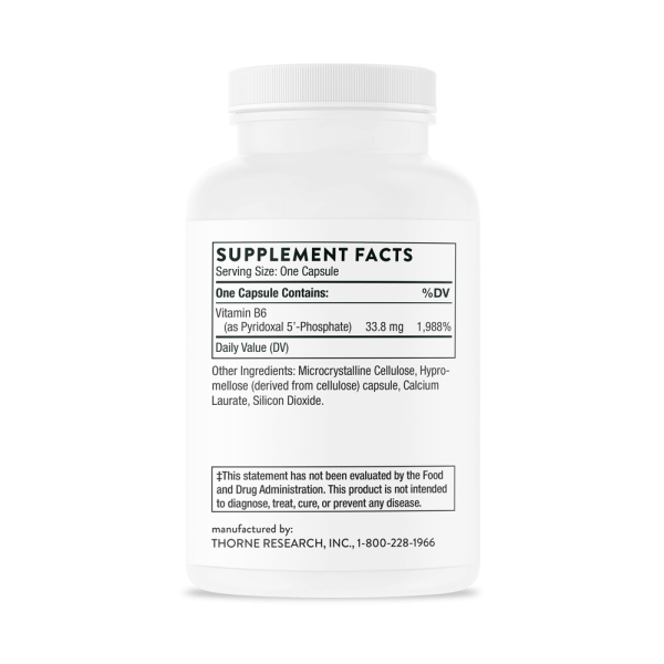 Thorne Pyridoxal 5'-Phosphate Supplement Facts