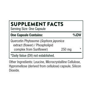Thorne Quercetin Phytosome Supplement Facts