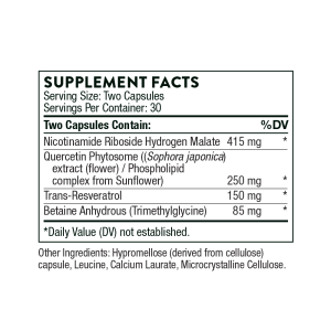 Thorne ResveraCel Supplement Facts