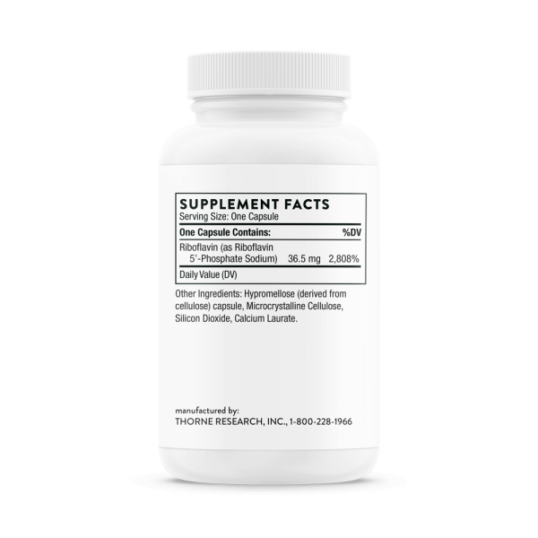 Thorne Riboflavin 5'-Phosphate Supplement Facts