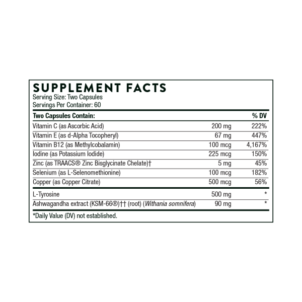 Thorne Thyrocsin Supplement Facts
