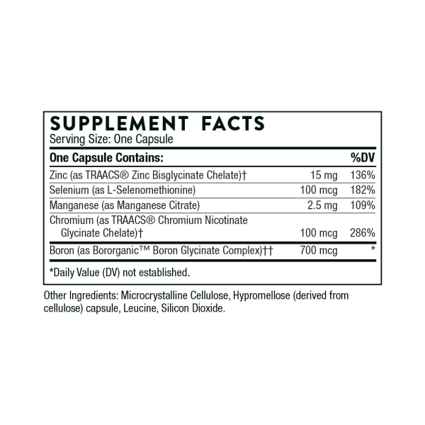 Thorne Trace Minerals Supplement Facts