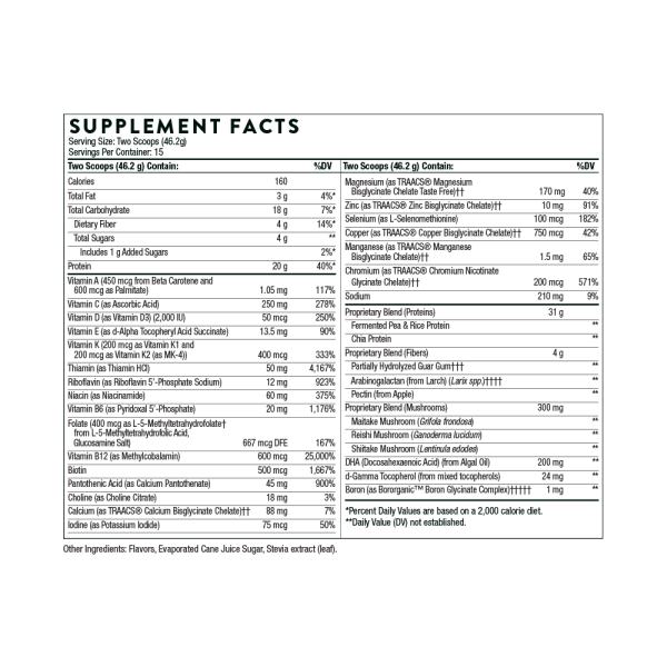 Thorne VeganPro Complex® - Vanilla Supplement Facts