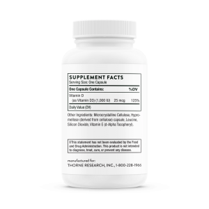 Thorne Vitamin D-1,000 Supplement Facts