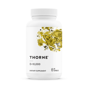 Thorne Vitamin D-10,000 | Bone:Joint, Heart:Vessels, Immune, Hormone Support | D148 | 60 Capsules