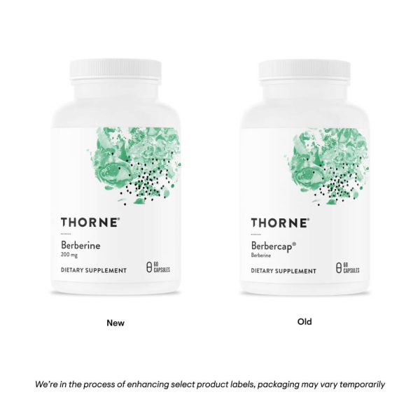 Thorne Berberine - 200mg (formerly Berbercap) | Heart Health & Immune, Weight & GI Support | SF760 | 60 Capsules