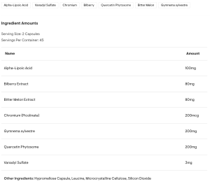 thorne diabenil ingredients usa