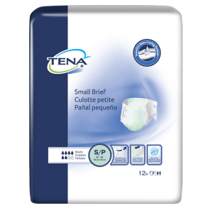 TENA Small Briefs | Small | 66100 | 1 Bag of 12