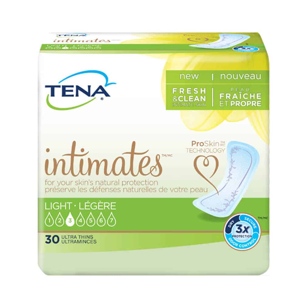 TENA Intimates Light Ultra Thin Pads Regular | 9" | 54358 | 30 per Bag