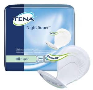 TENA Night Super Maximum Absorbency Pads | 27 | 62718 | 24 per Bag