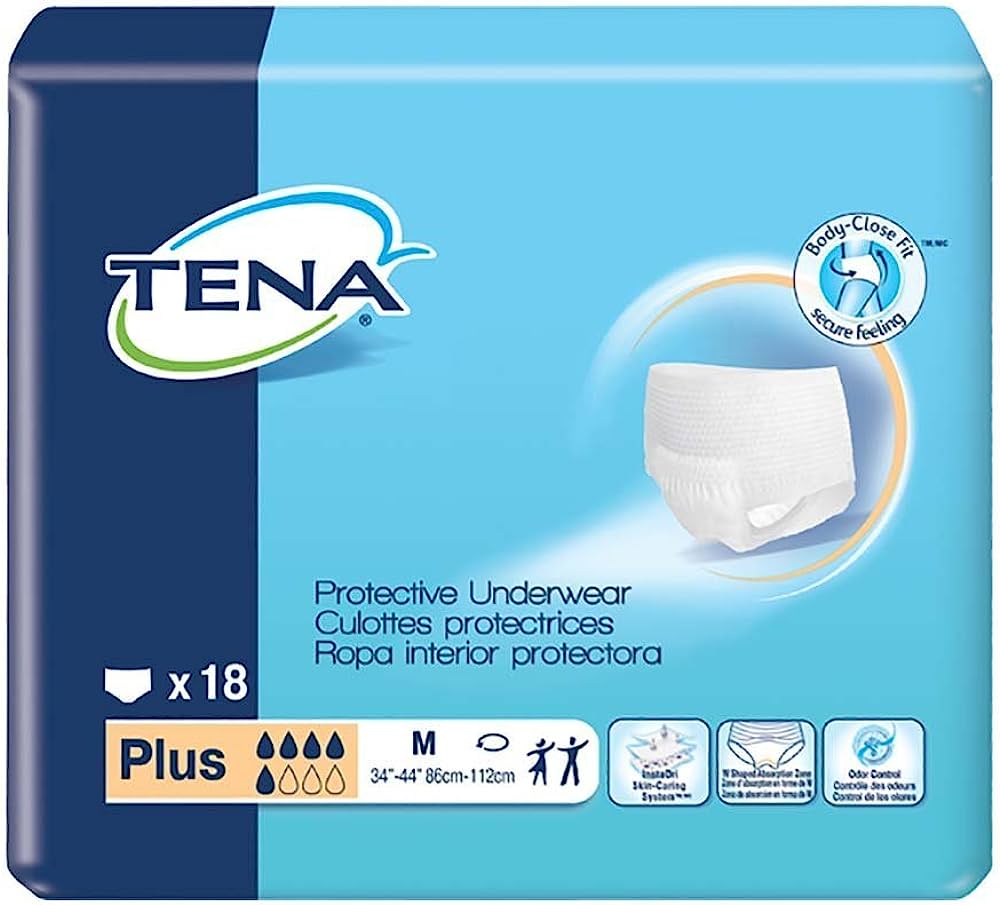 TENA Protective Underwear Plus Absorbency | M | 18/Pack | USA