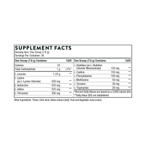 Thorne Amino Complex - Berry Supplement Facts