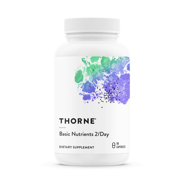 Thorne Basic Nutrients 2:Day - NSF Certified for Sport | Multivitamins, Sports Performance | VM2 | 60 Capsules